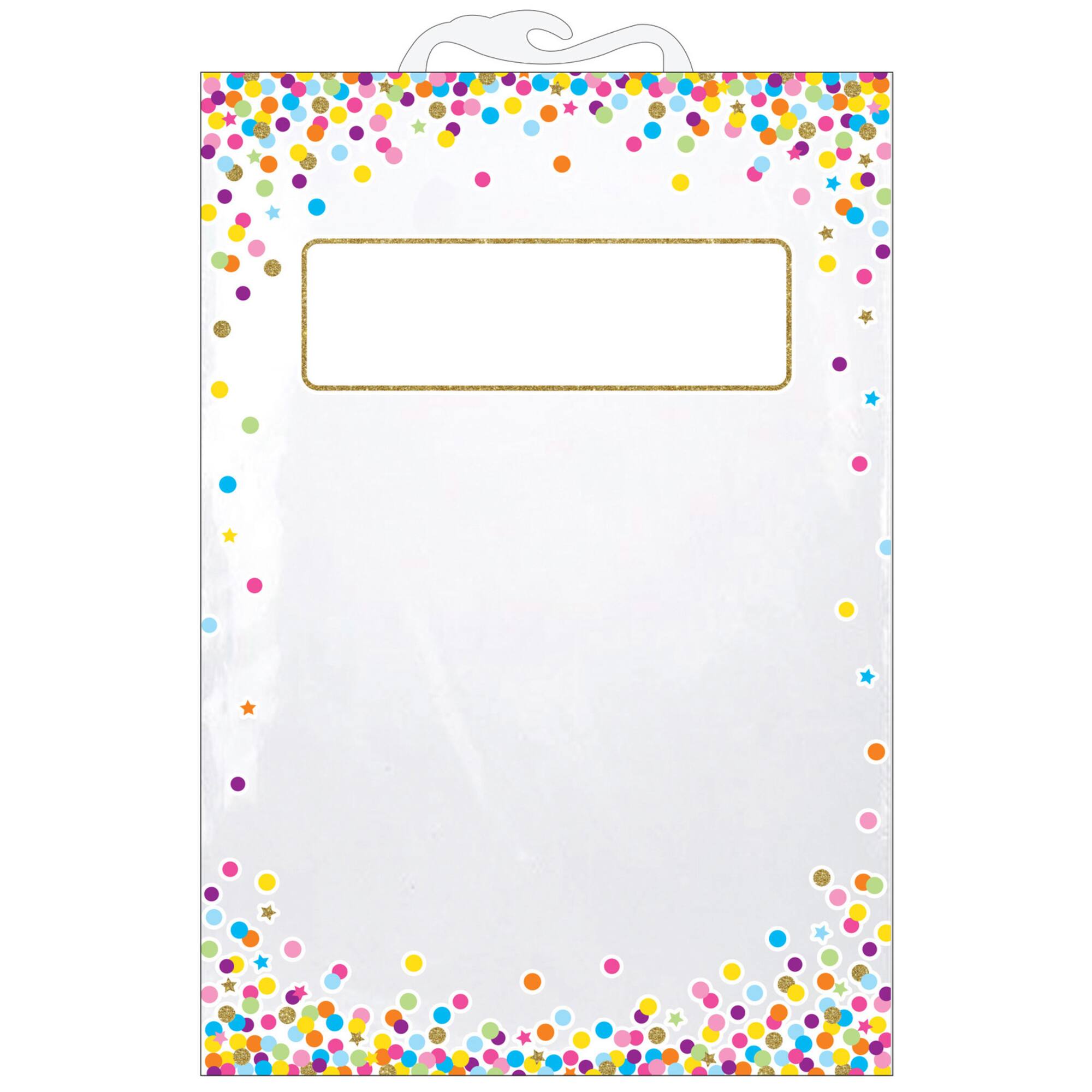 Ashley Productions 11" x 16" Hanging Confetti Pattern Storage Bag, 5ct.